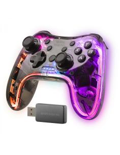 Mars Gaming MGP-24 Gamepad Inalámbrico 2.4GPRO Neon RGB Vibración Háptica Dual Joysticks Analógicos Mando para PC PS3 PS4 PS5 XB