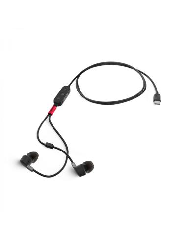 Lenovo 4XD1C99220 auricular y casco Auriculares Alámbrico Dentro de oÍ­do Música/uso diario USB Tipo C Negro