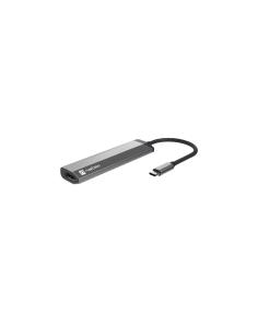 NATEC Fowler Slim Alámbrico USB 3.2 Gen 1 (3.1 Gen 1) Type-C Negro, Cromo