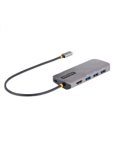 StarTech.com Adaptador Multipuertos USB C, de VÍ­deo HDMI de 4K y 60Hz, Hub USB-A 3.2 de 3 Puertos de 5Gbps, Entrega de Alimenta