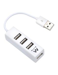 Ewent ew1122 mini-hub usb 4 puertos blanco