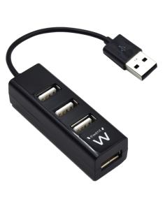 Ewent ew1123 mini-hub usb 4 puertos negro