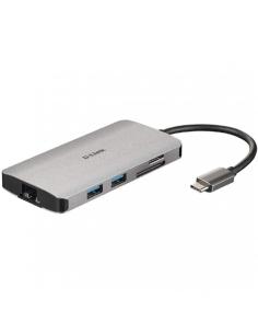 D-link dub-m810 hub usb-c 8 en 1 hdmi/eth/cardread