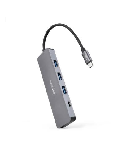 Nanocable hub usb-c a 3xusb 3.0/h+1xusb-c/h