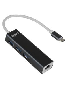 Iggual hub tipo c 3 puertos usb 3.0 + rj45 gigabit