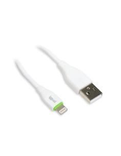 Iggual cable usb-a/lightning 100 cm blanco