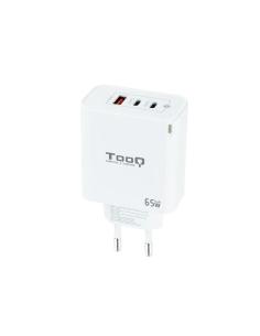 Tooq cargador pared gan 2xusb-c 1xusb-a 45w+20w