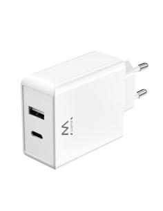 Ewent cargador rápido usb-c y usb-a / gan / 45w