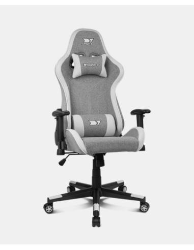 DRIFT DR90 PRO Silla para videojuegos de PC Asiento acolchado Gris, Blanco