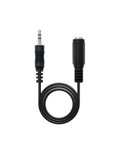 Nanocable cable audio, jack 3.5/m-h, negro, 3 m