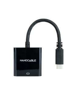 Nanocable conversor usb-c/m a hdmi/h negro 15cm