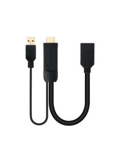 Nanocable conversor hdmi/m a dp/h negro 20 cm