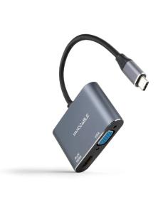 Nanocable conversor usb-c/m a hdmi-vga/h 15 cm