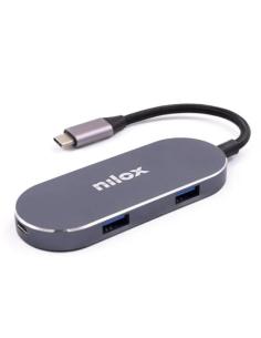 Nilox mini dockstion usb-c hdmi, 5 en 1, plata