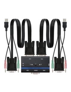 Nanocable kvm switch vga usb 1u-2pc+cable