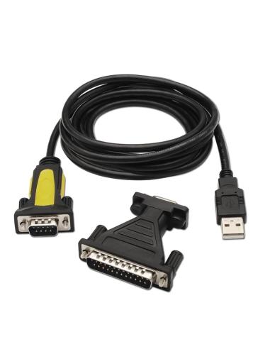 Nanocable adaptador usb a serie  db9m/25h