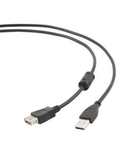 Gembird cable usb 2.0  a/m-a/h 1,8 mts ngr ferr