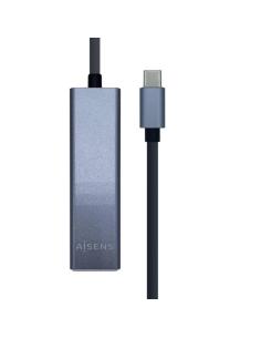 Aisens conversor usb 3.1 ethernet + 3 usb3.0 gris