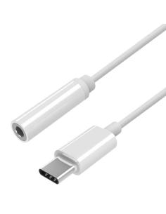 Aisens conversor usb c-m jack 3.5-h blanco 15cm