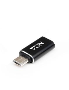 Nanocable adaptador micro usb/m a usb-c/h aluminio