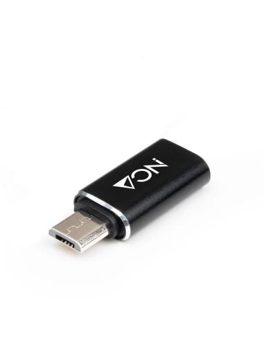 Nanocable adaptador micro usb/m a usb-c/h aluminio