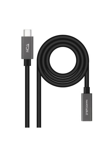 Nanocable cable usb 3.2 gen2 usb-c m/h 1 m negro