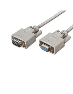 Aisens cable serie rs232 db9/m-db9/h beige 1.8m