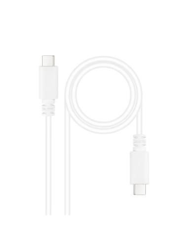 Nanocable cable usb2.0 3a usb-c/m-m 1.5 blanco