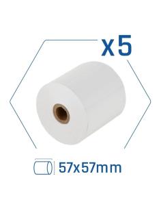 Iggual pack 5 rollos papel térmico sin bpa 57x57mm