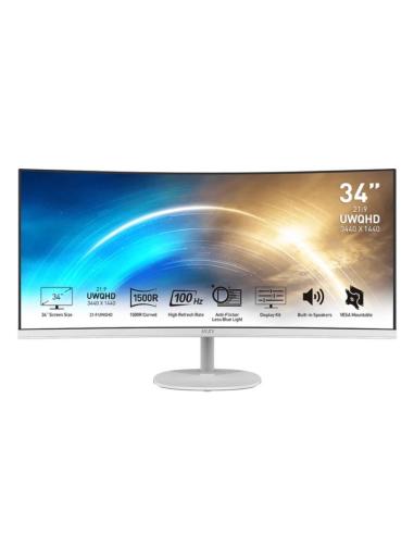 Msi mp341cqw monitor34" uwqhd vga hdmi mm curv