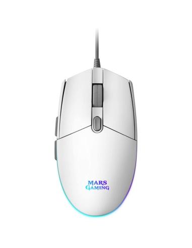 Mars gaming ratón mmg 3200dpi rgb flow blanco