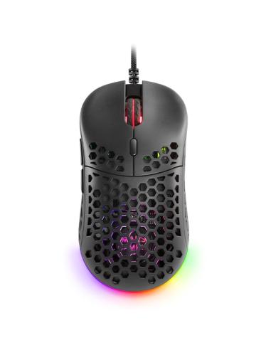 Mars gaming raton gaming ligero rgb negro