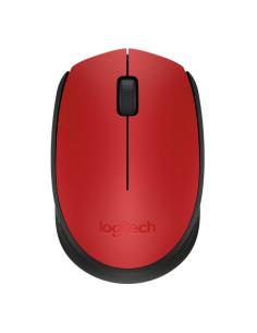 Logitech m171 ratón inalámbrico 1000 dpi neg/rojo