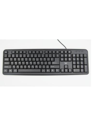 EWENT TECLADO STANDARD SLIM USB NEGRO (EW3109)